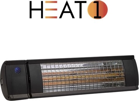 HEAT1 terrassvärmare eco high-line 2000 W, Svart