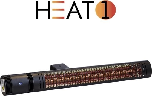 HEAT1 eco high-line 2000 W, Slimline, Svart