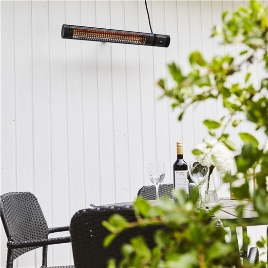 HEAT1 eco high-line 2000 W, Slimline, Svart
