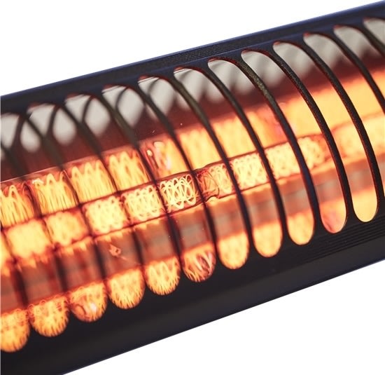 HEAT1 eco high-line 2000 W, Slimline, Svart