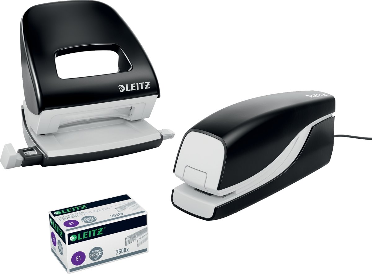 Leitz Elhäftare 5532, 10 Ark Svart