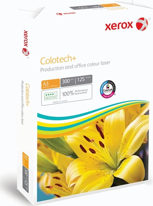 Xerox Colotech + kopieringspapper, A3 / 300g / 125