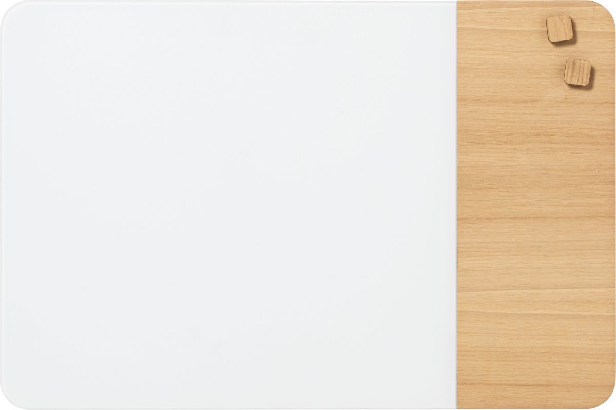 NAGA Glassboard tavla med ekfanér 40x60 cm | vit