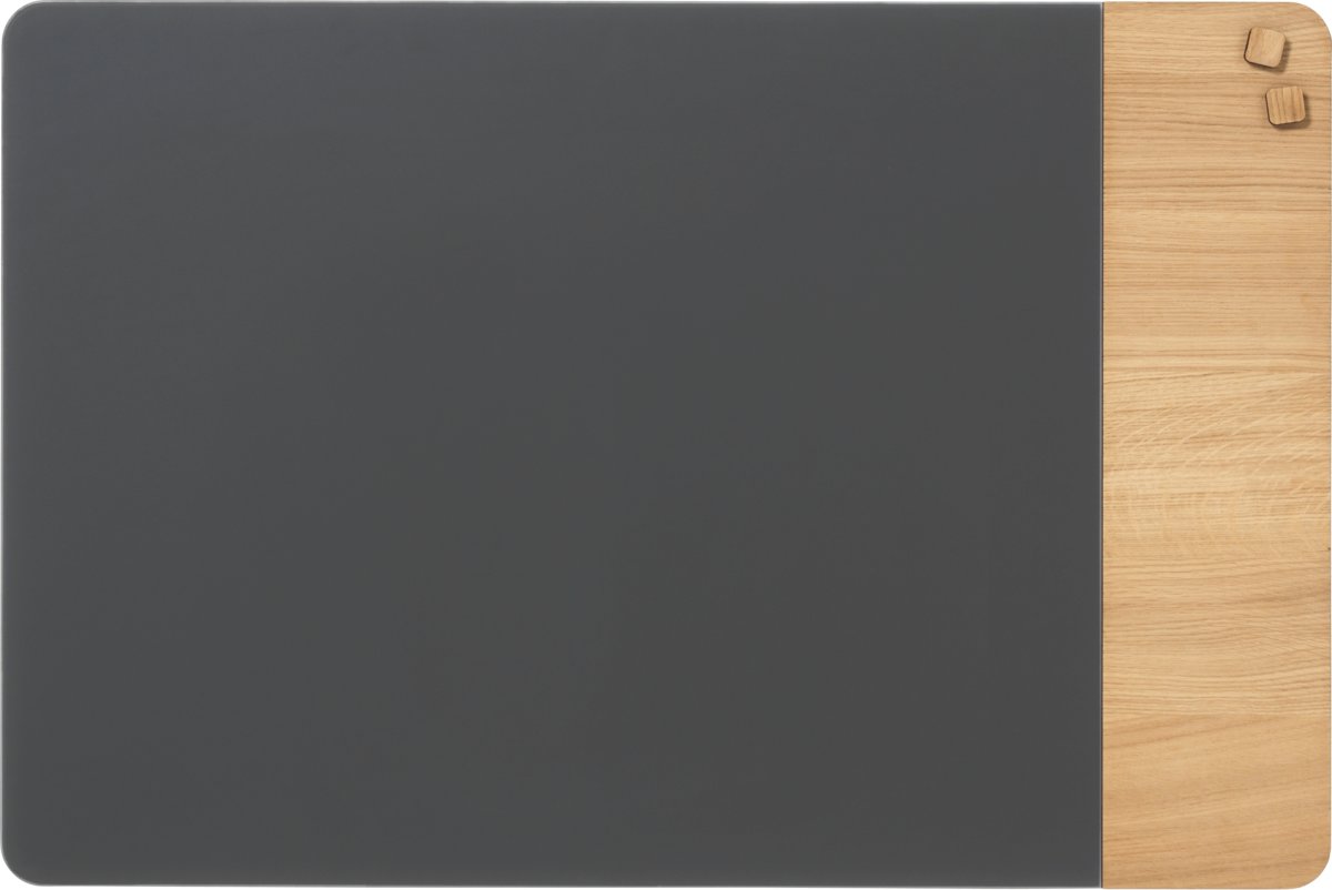 NAGA Glassboard tavla med ekfanér 60x80 cm | grå