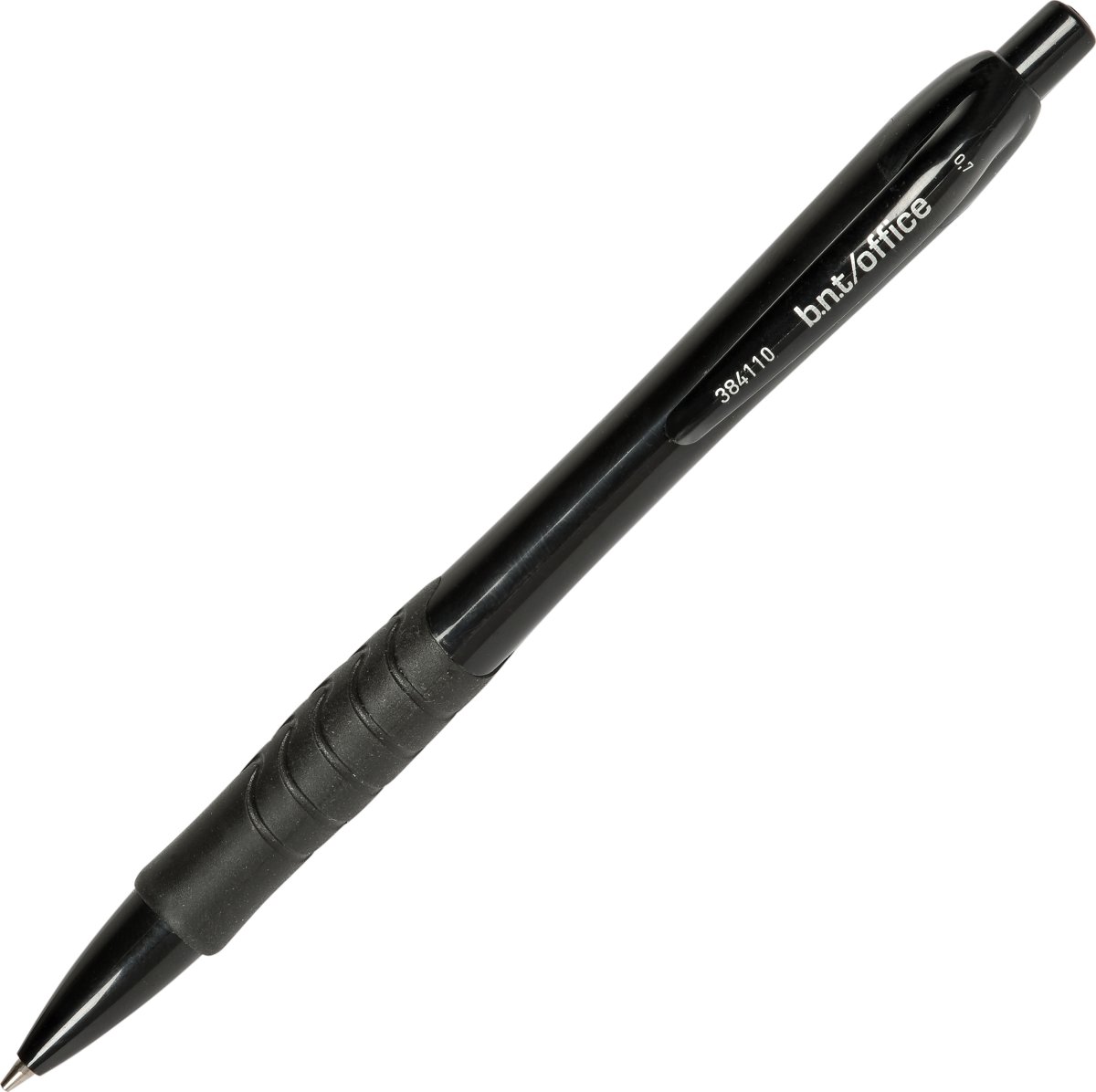 Penna, svart med gummigrepp, 0,7 mm