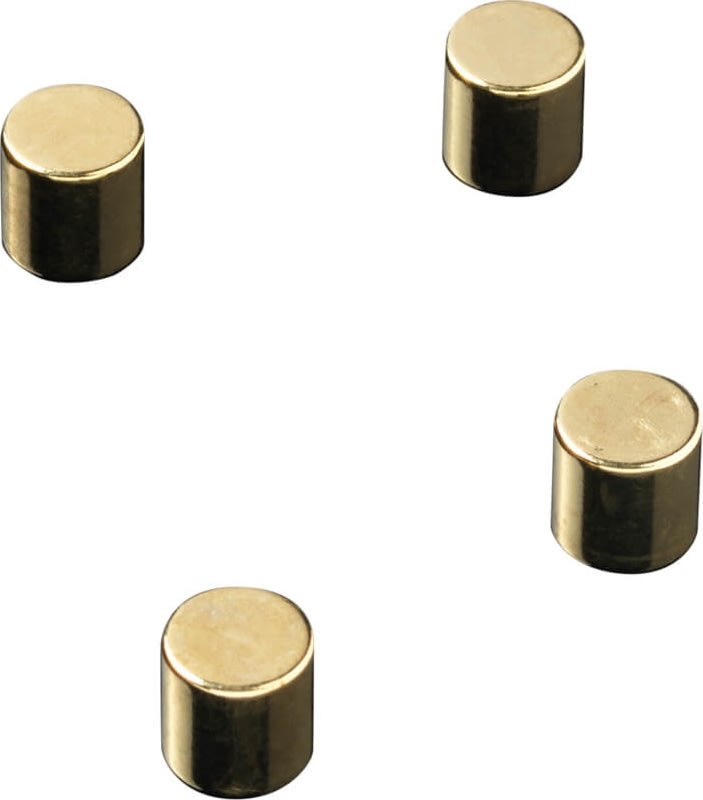 NAGA starka cylindermagneter, 4 st, guldfärgade