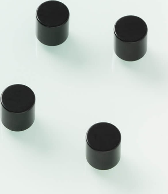 NAGA starka cylindermagneter, 4 st, svart stål