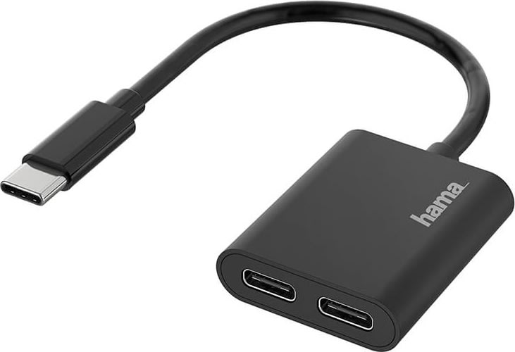 HAMA USB-C ljud och laddning 2-i-1-adapter