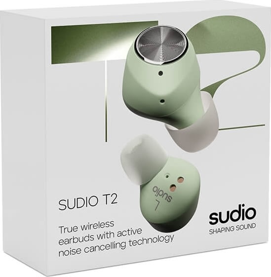 SUDIO T2 trådlösa hörlurar, gröna