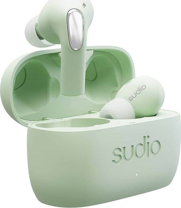 SUDIO E2 trådlösa hörlurar, gröna