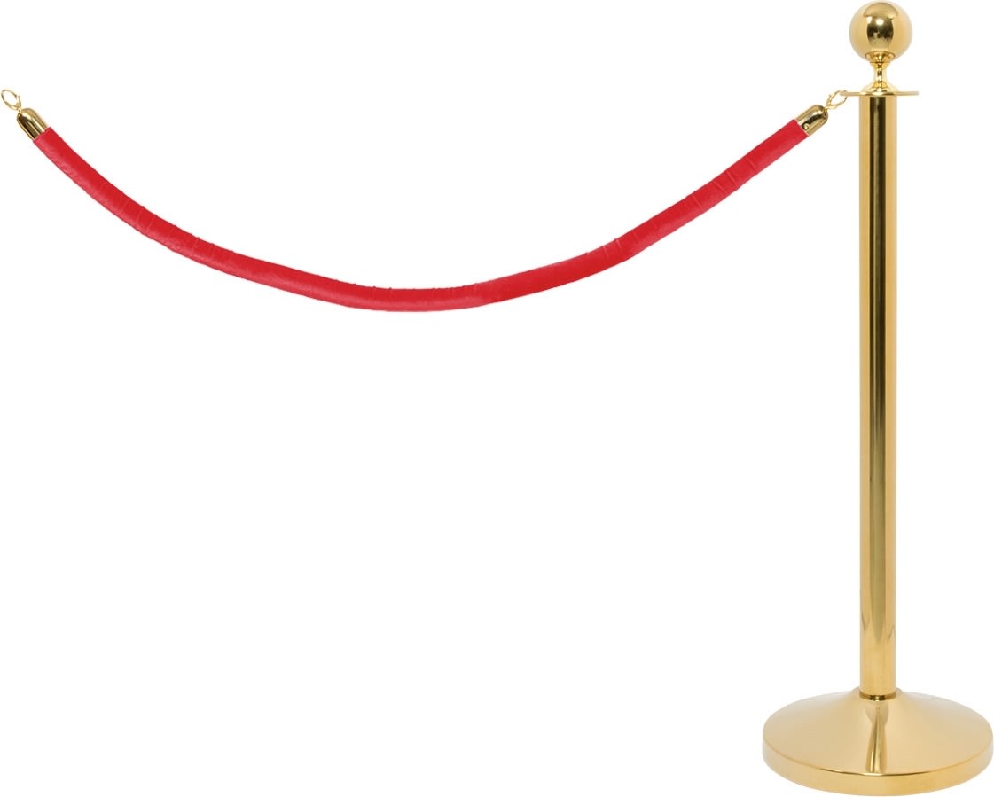 Avspärrningsset Lux Rött rep Förlängning Guld