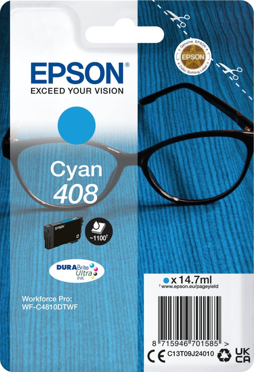 Epson 408 bläckpatron | cyan