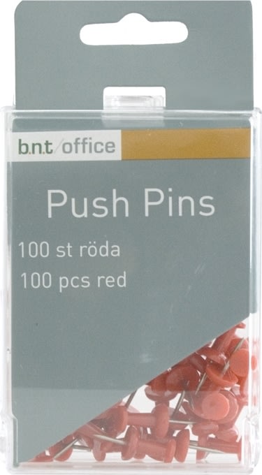 Office Push Pins kartnålar | Röda | 100 st.