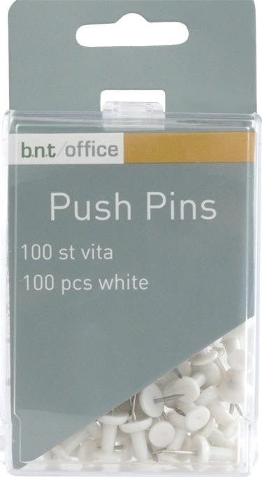 Office Push Pins kartnålar | Vita | 100 st.