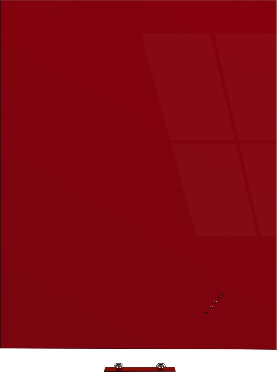Glastavla Vanerum Bright 90 x 120 cm röd