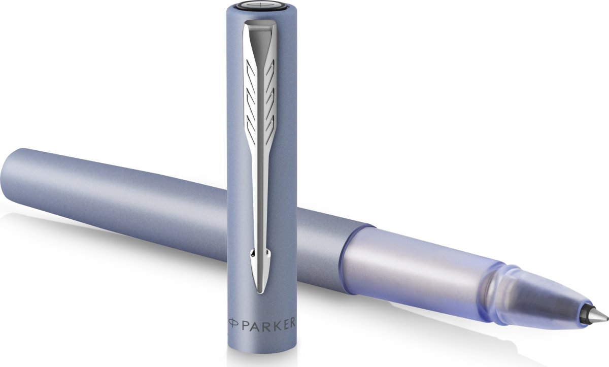 Parker Vector XL Silver-Blue Rollerballpenna | F
