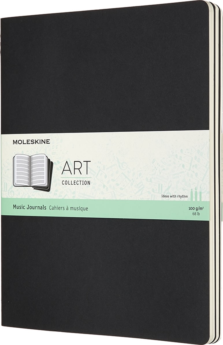 Moleskine Cahier Music Anteckningsbok | XL | Svart