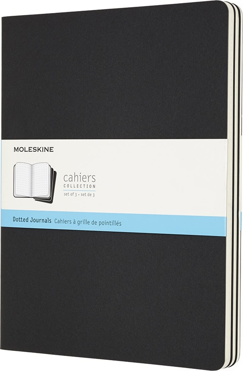Moleskine Cahier anteckningsbok XL | Dot. | Svart