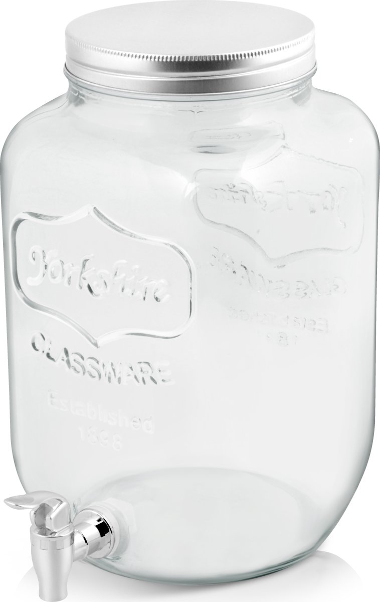 Glasbehållare med tappkran | 8 liter
