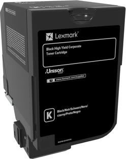 Lexmark CS725 lasertoner | Svart | 20 000 sidor