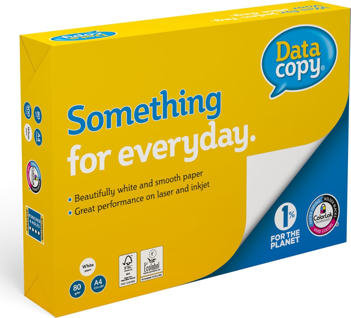 DataCopy kopieringspapper A4 80 g, Internat. hål