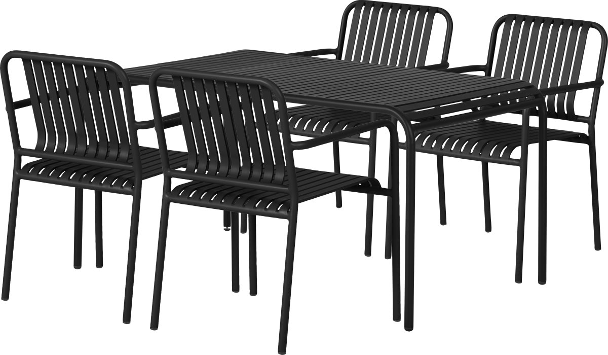 Stella Trädgårdsbord 150x90cm, svart