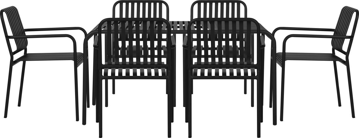 Stella Trädgårdsbord 150x90cm, svart