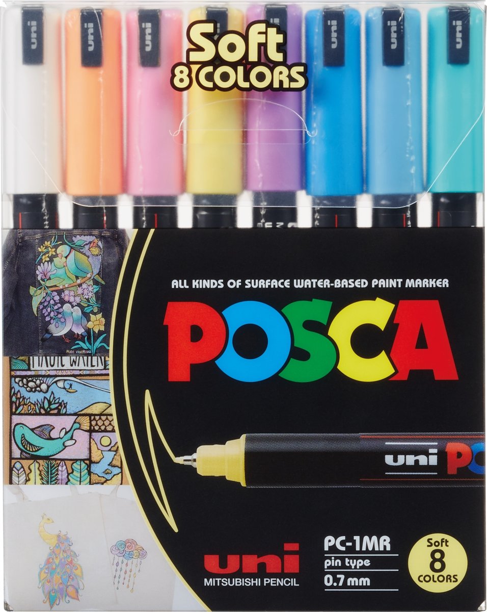 Posca Marker | PC-1MR | 0,7 mm | 8 pastellfärger