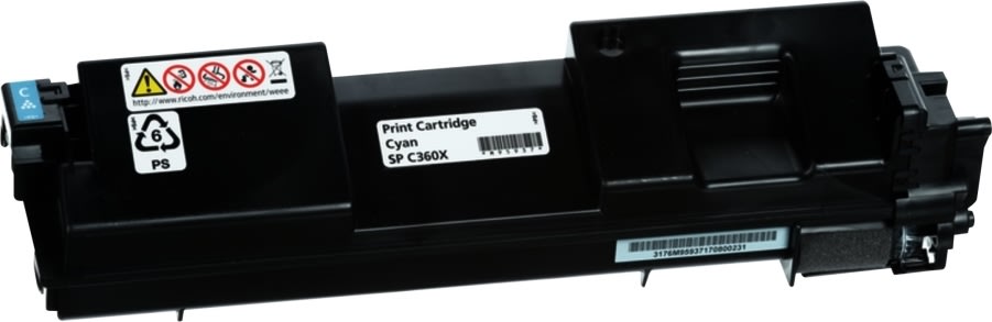 Richo C360X Lasertoner, cyan, 9.000s
