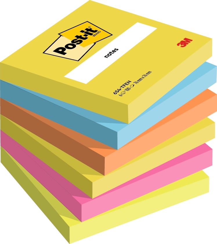 Post-it Super Sticky Notes | Energetic | 76x76 mm