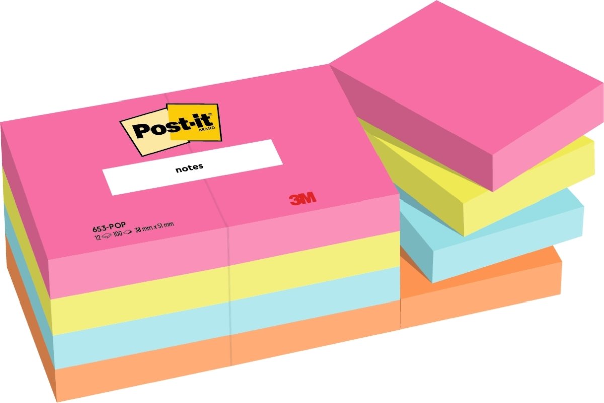 Post-it Jewel Pop Super Sticky Notes, Assorted