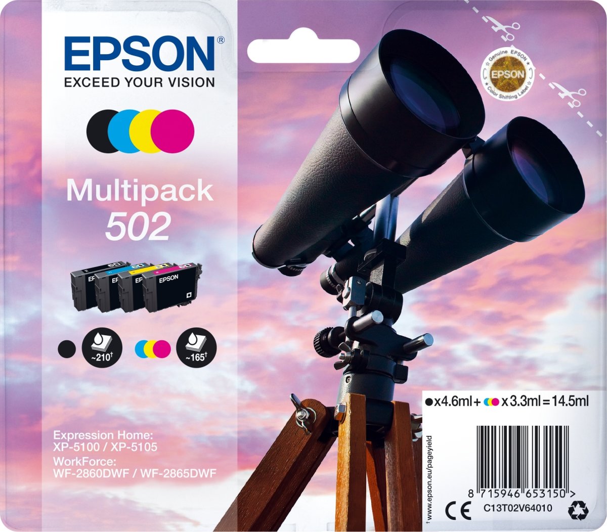 Epson T502 bläckpatroner | multi
