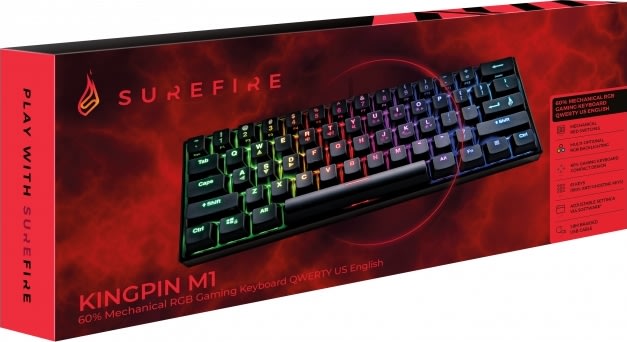 SUREFIRE KingPin M1 gamingtangentbord | svart