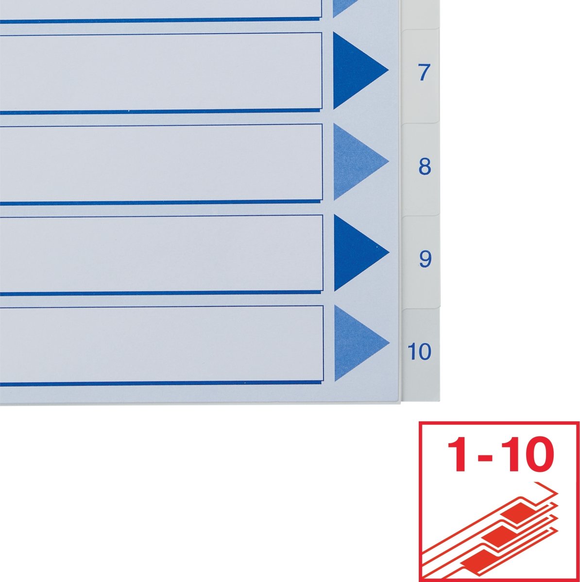 Register Esselte A4 1-10 Plast Vit