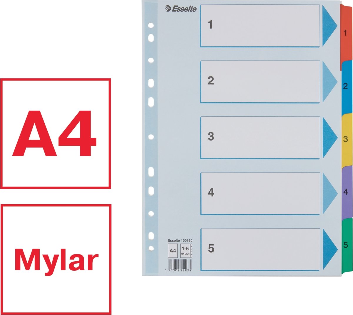 Register Esselte Mylar A4 1-5