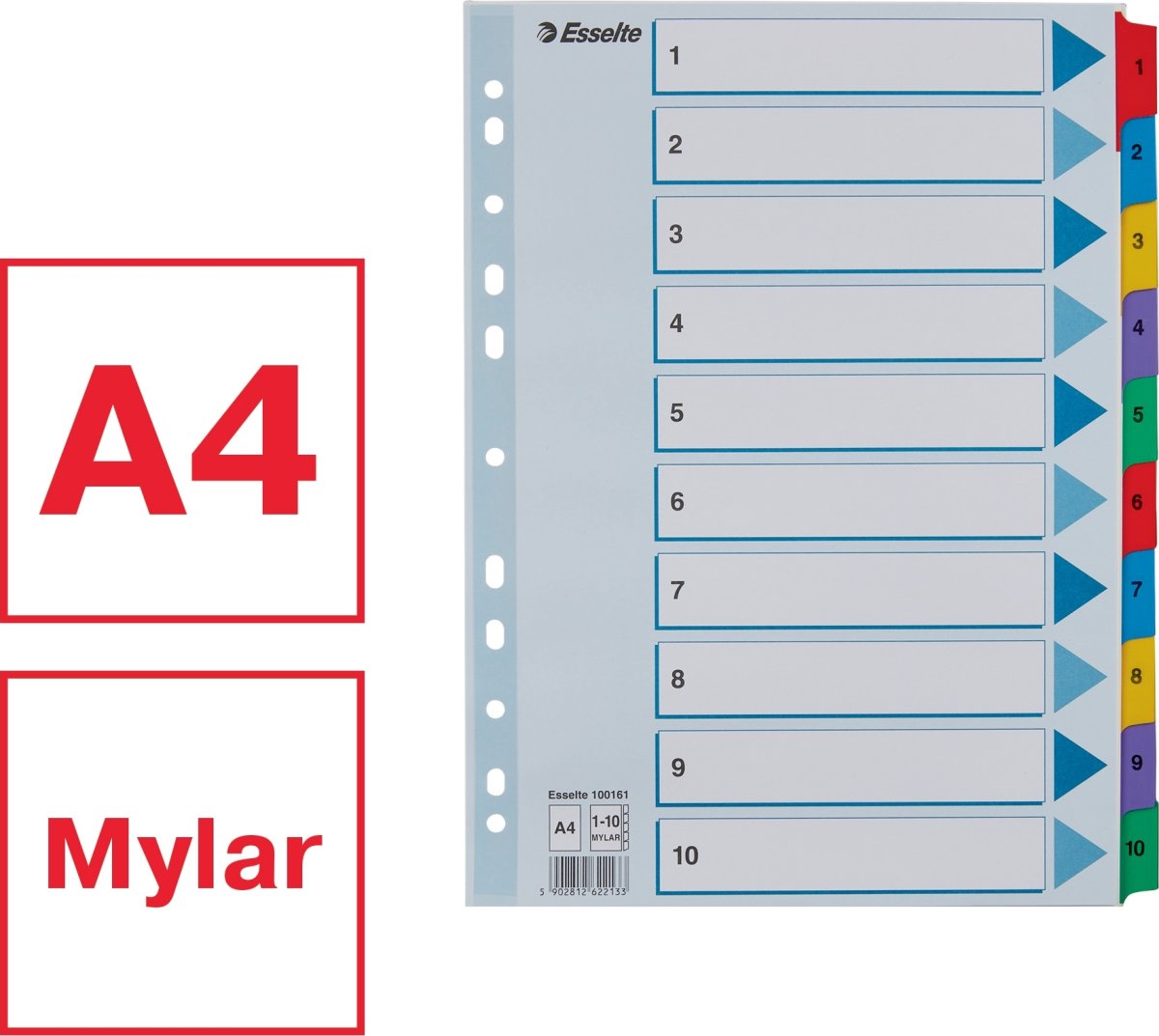 Register Esselte Mylar A4 1-10