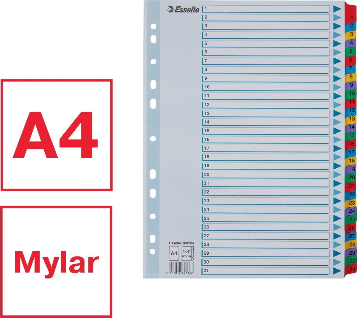 Register Esselte Mylar A4 1-31