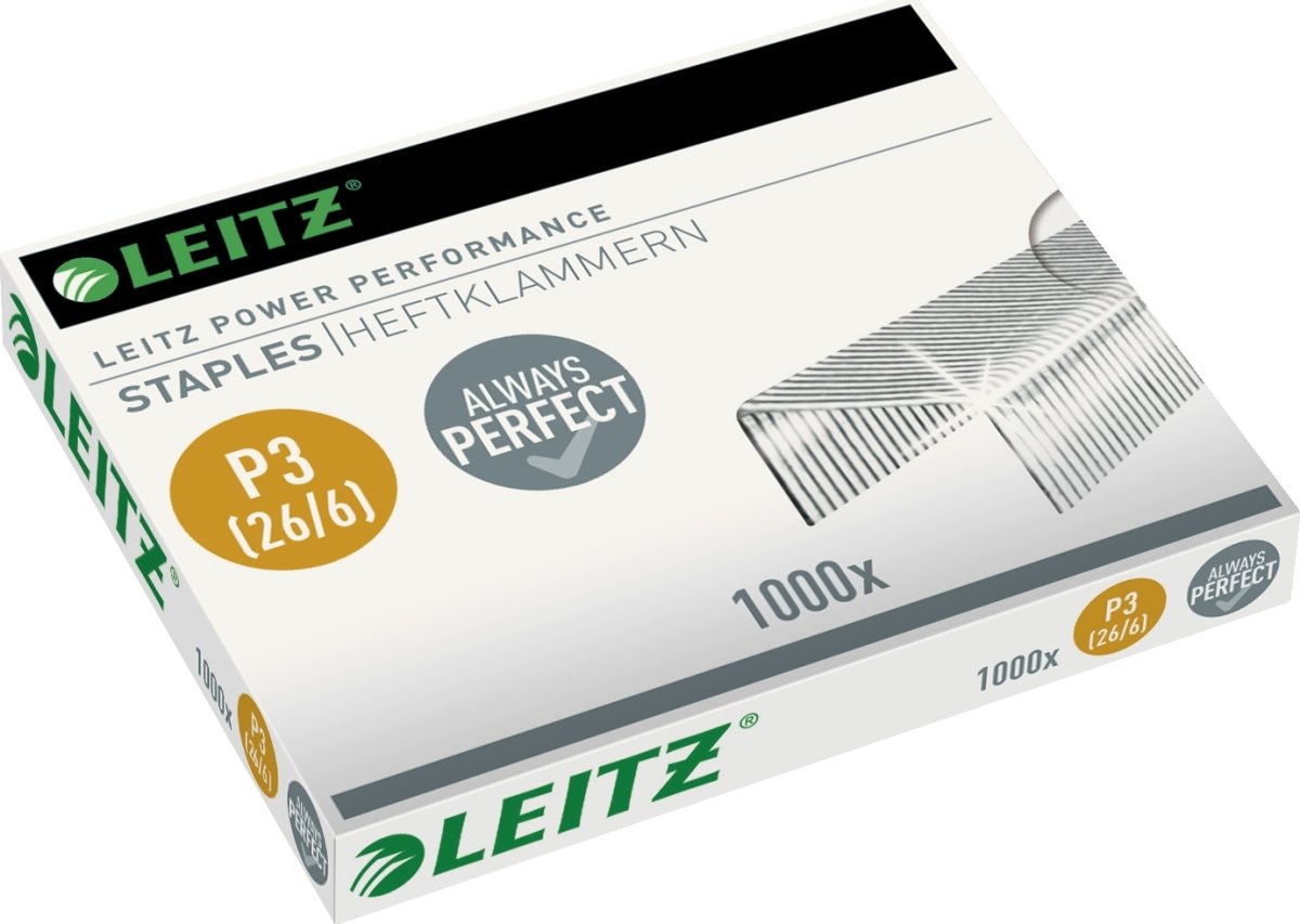 Häftklammer Leitz 26/6 Performance P3 1000 st