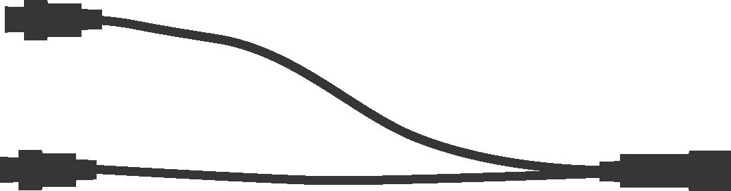 Tech-Line 2vägs split, 34 cm