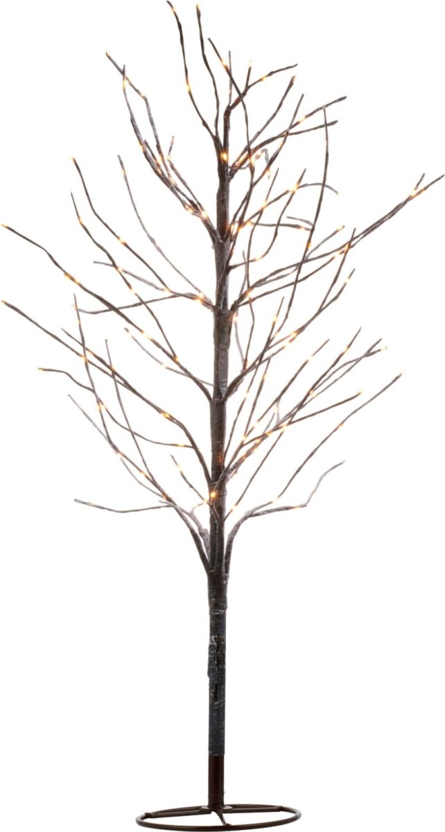 Kira Ljusträd med snö, H90 cm, brun / vit
