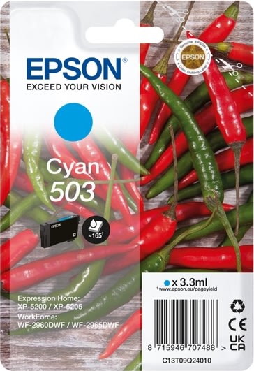 Epson T503 Bläckpatron, cyan