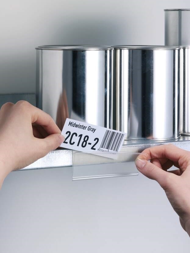 Durable självhäftande etiketthållare | 40 mm