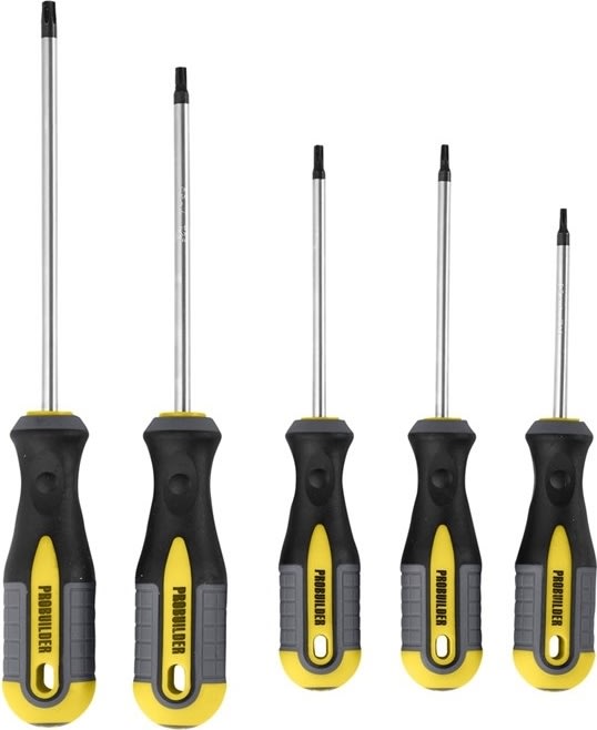 Probuilder skruvmejselsats Torx, 5 delar