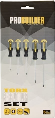 Probuilder skruvmejselsats Torx, 5 delar