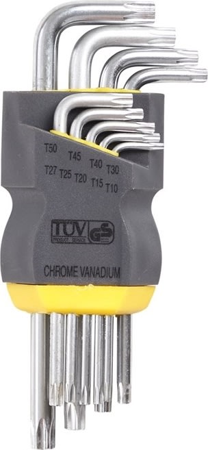 Probuilder skiftnyckelsats Torx m/hål, 9 delar