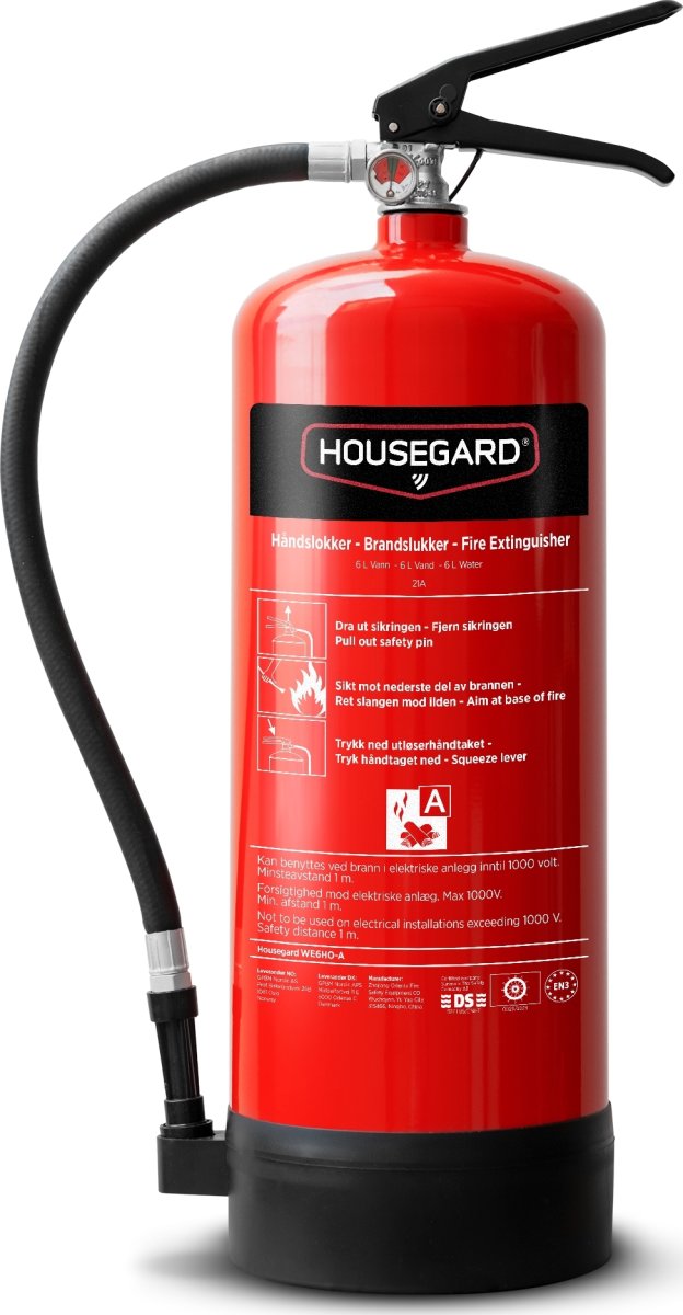 Housegard Brandsläckare, vatten, 6 L, Röd
