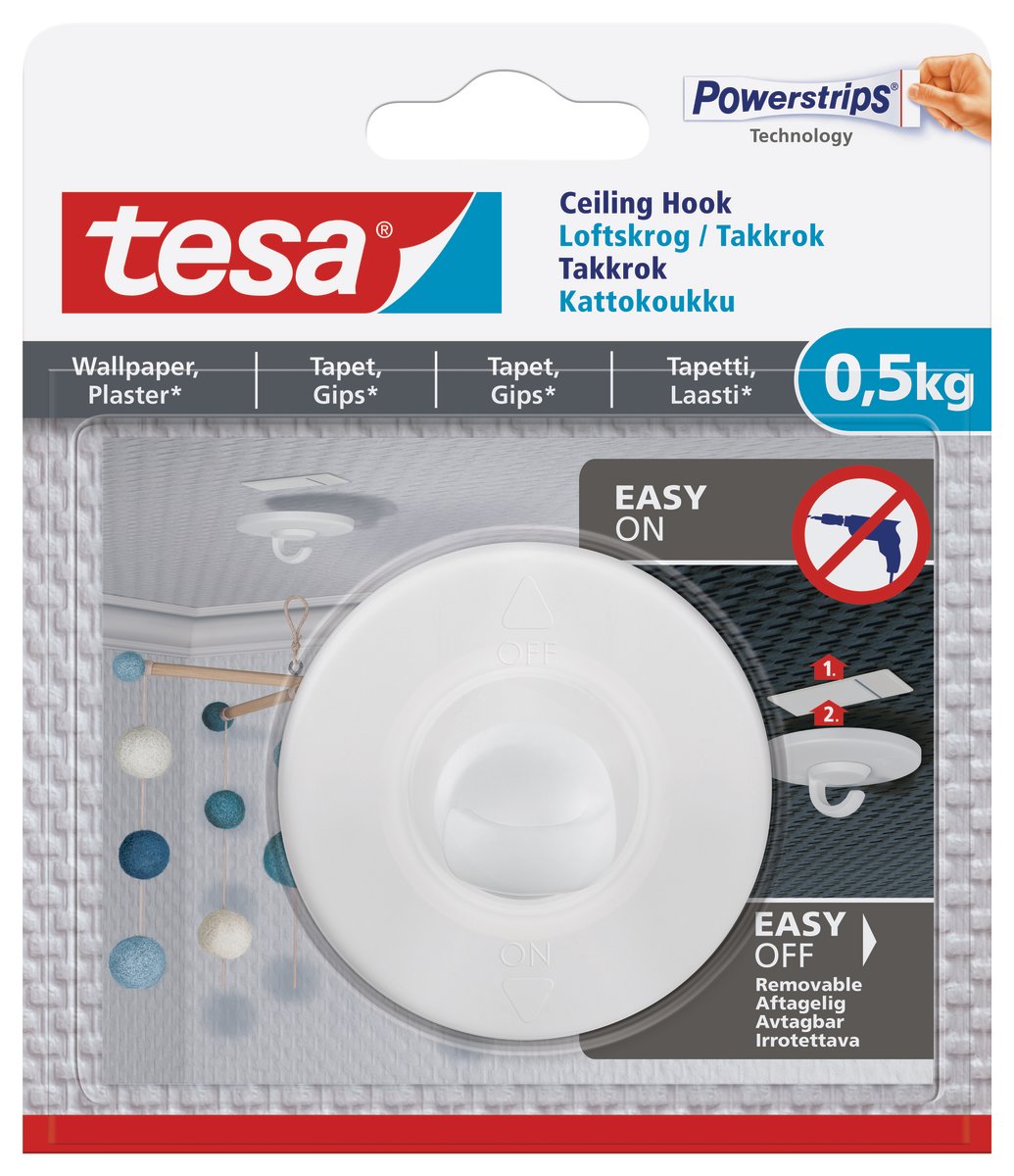 tesa takkrok | Tapet & gips | <0,5 kg