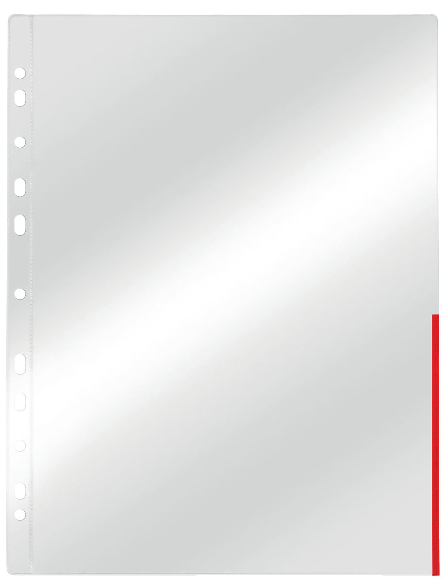 Esselte Signalficka, A4, topp+höger, Röd, 100 st