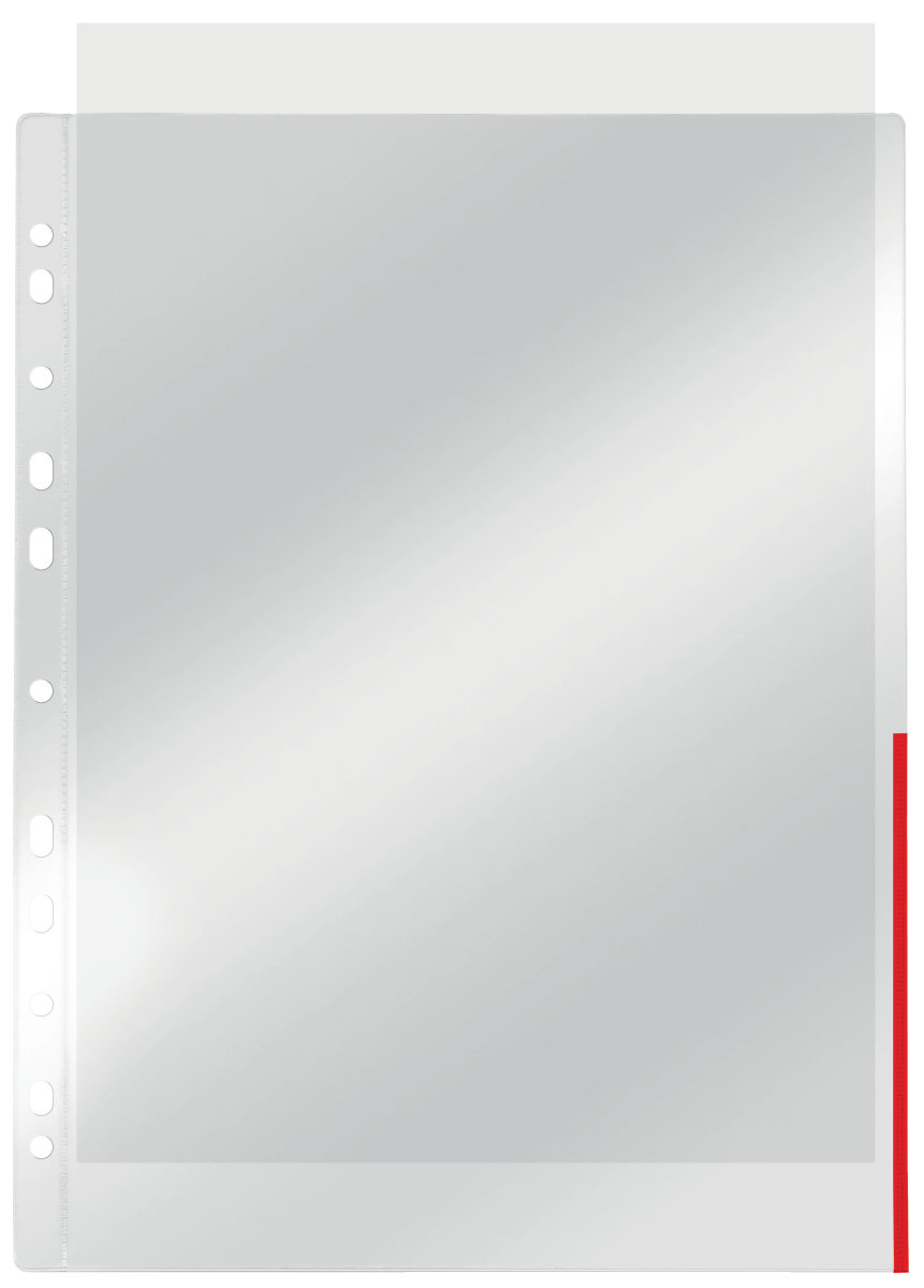 Esselte Signalficka, A4, topp+höger, Röd, 100 st