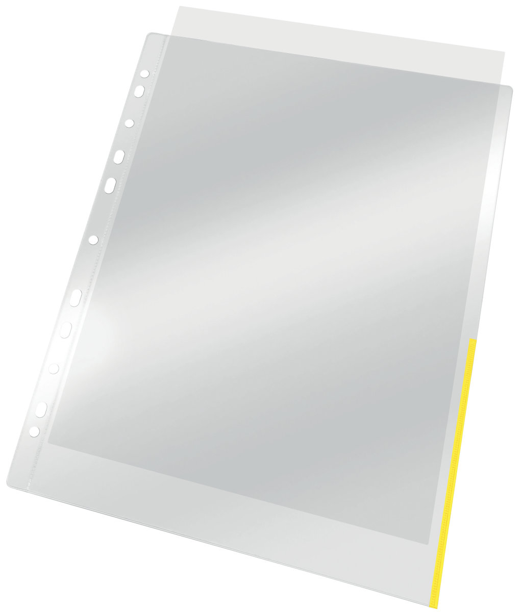 Esselte Signalficka, A4, topp+höger, Gul,100 st